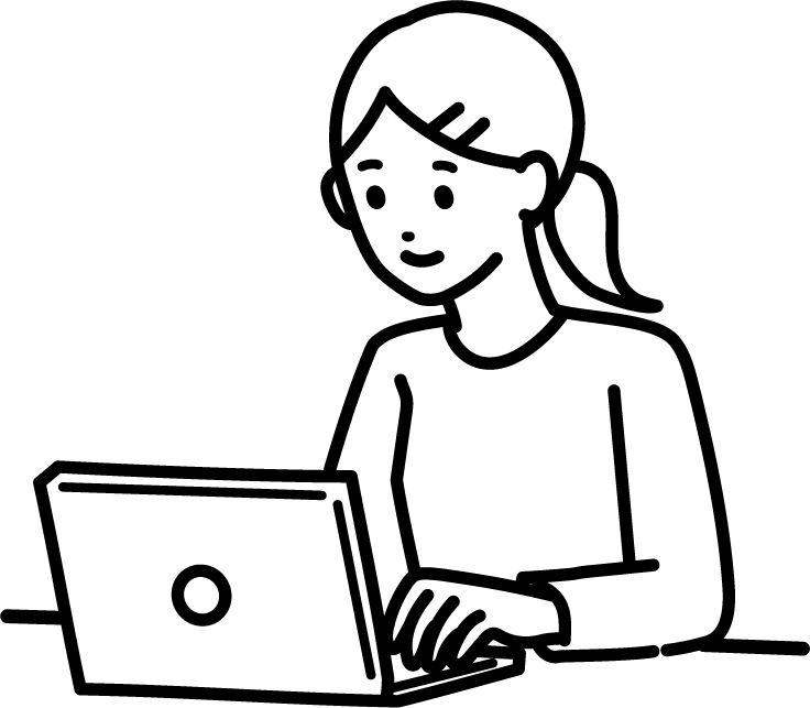 PCを使っている女性